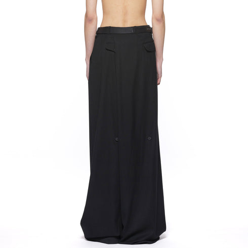 JULIUS 917PAM4 Black / Over Wrapping Trousers